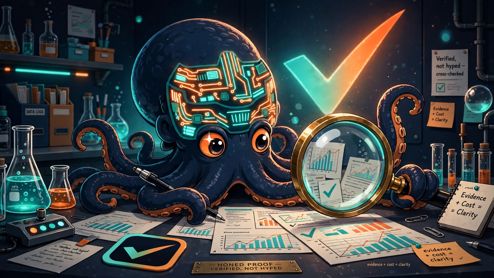 Nightstone as an investigator examining documents with a magnifying glass